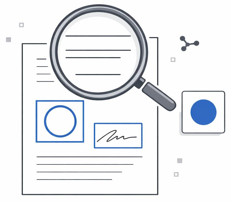 Пример детекции признаков документов